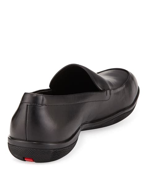 herren prada loafer|Prada calf loafers.